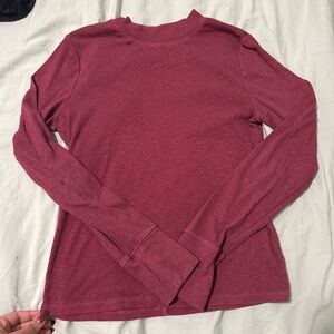 Women’s GAP Burgundy Ribbed Long Sleeve Tee